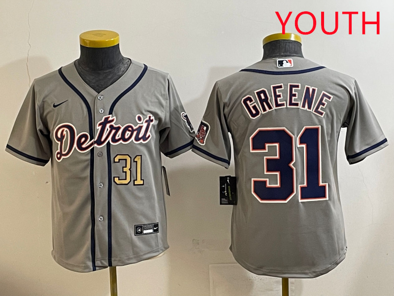 Youth 2025 Detroit Tigers #31 Greene grey Nike MLB jersey style 6